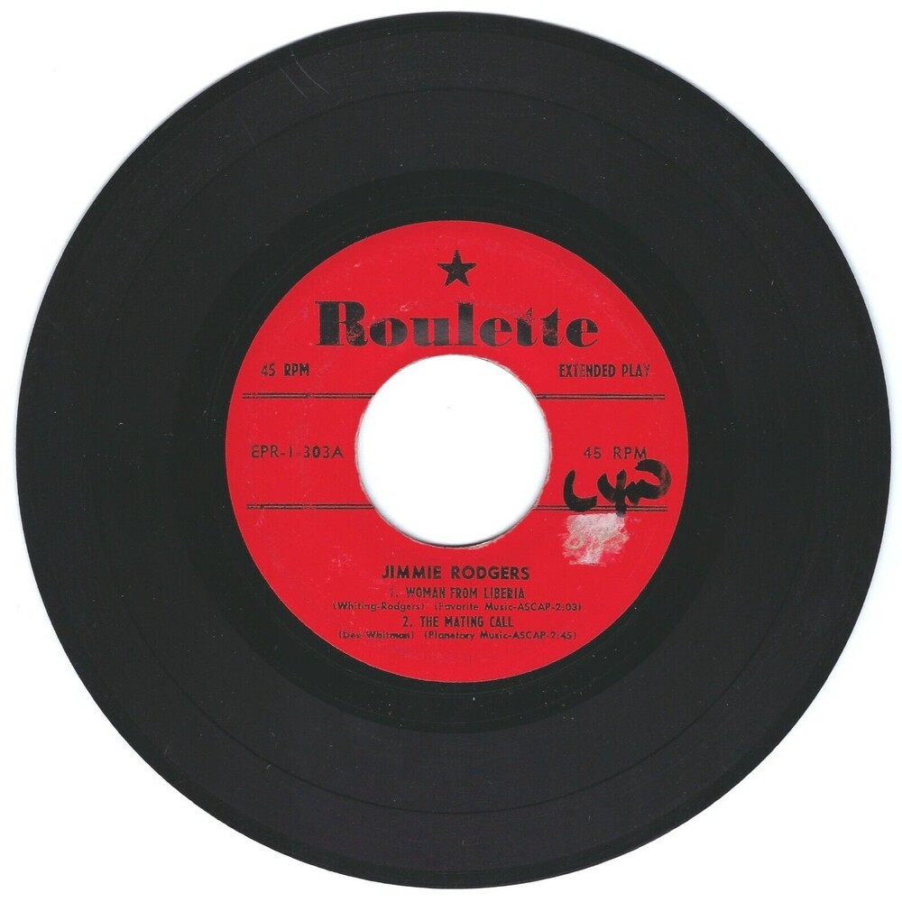 Jimmie Rodgers 45 EP Woman From Liberia on Roulette VG '57 Pop